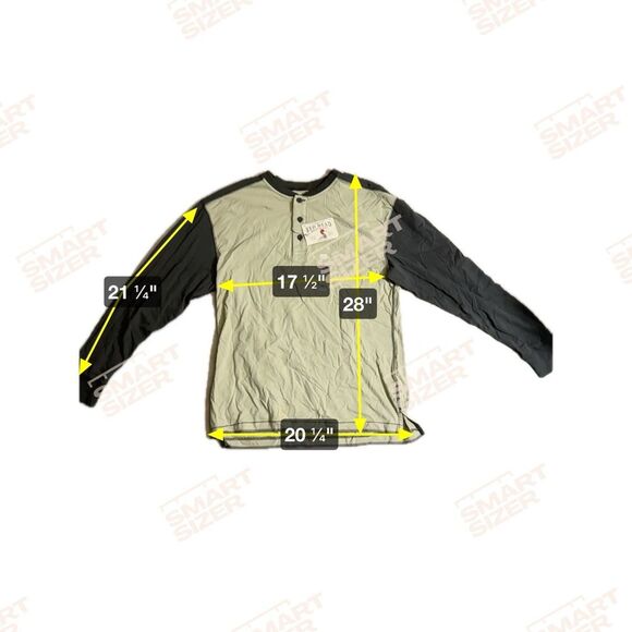 Red Head Two‎ Tone Army Green Raglan Style Long Sleeve Med NWT - Picture 9 of 9